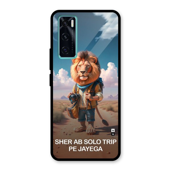 Sher Solo Trip Glass Back Case for Vivo V20 SE