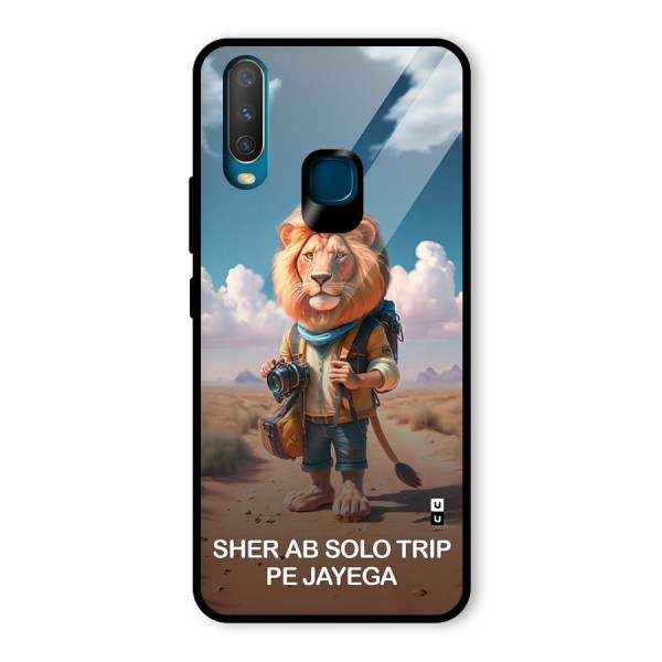 Sher Solo Trip Glass Back Case for Vivo Y12