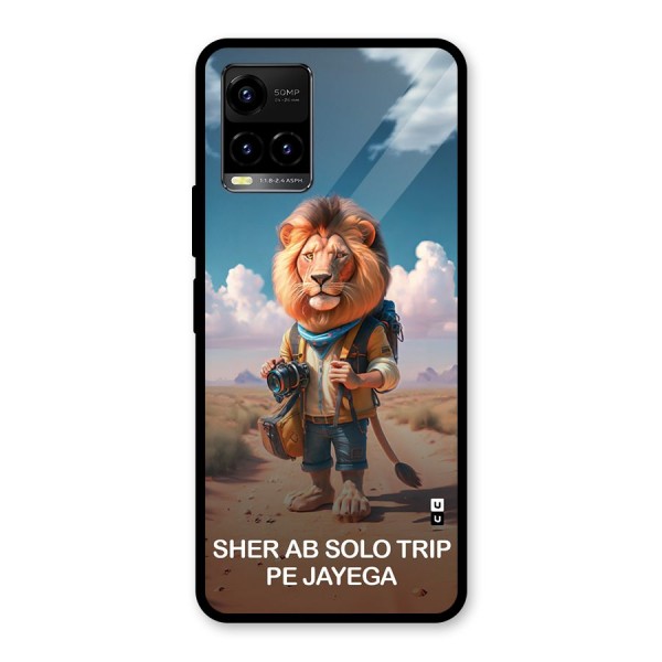 Sher Solo Trip Glass Back Case for Vivo Y21A