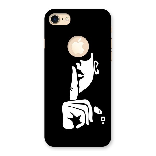 Shhh Art Back Case for iPhone 8 Logo Cut