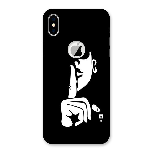 Shhh Art Back Case for iPhone XS Logo Cut