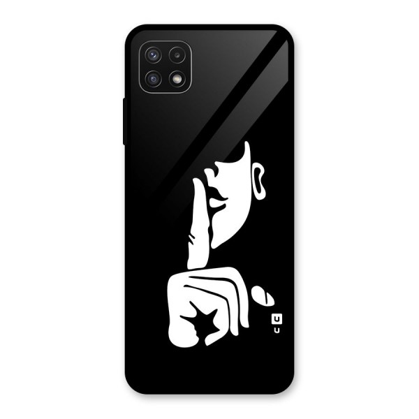 Shhh Art Glass Back Case for Galaxy A22 5G