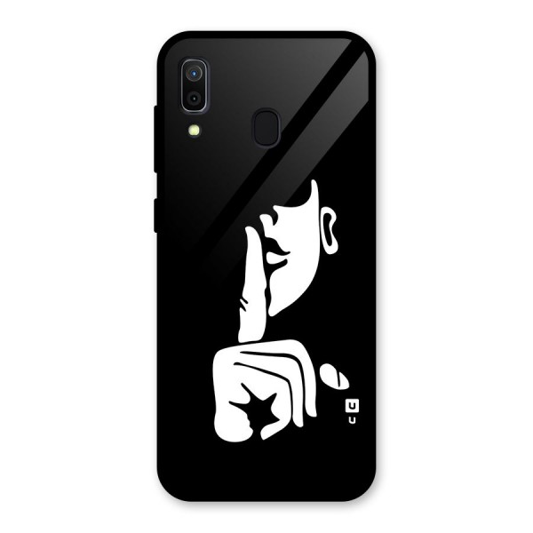 Shhh Art Glass Back Case for Galaxy A30