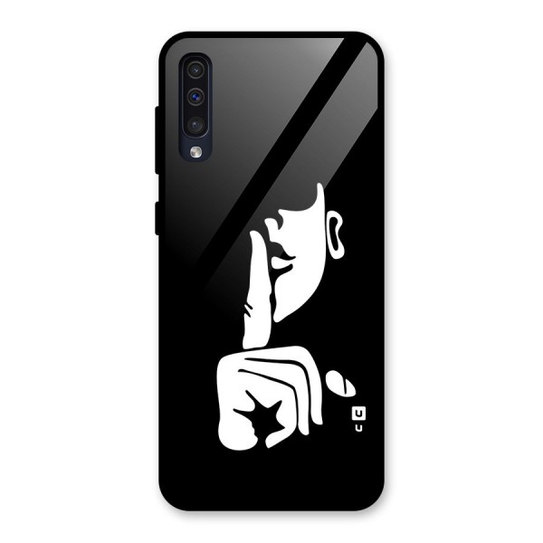 Shhh Art Glass Back Case for Galaxy A50s