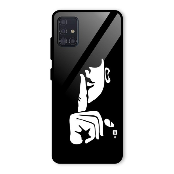 Shhh Art Glass Back Case for Galaxy A51