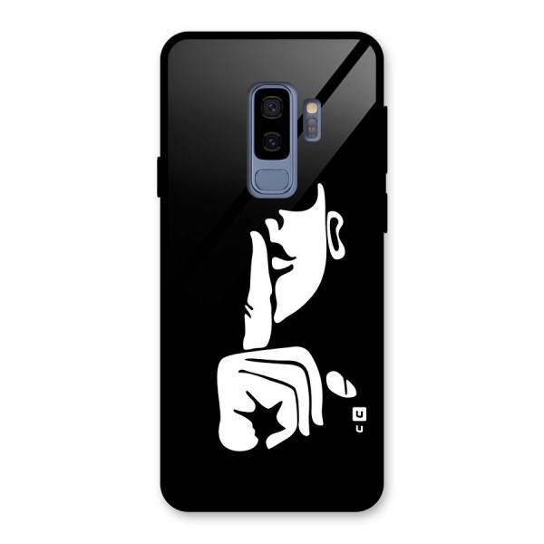 Shhh Art Glass Back Case for Galaxy S9 Plus