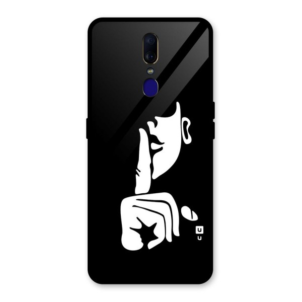 Shhh Art Glass Back Case for Oppo F11