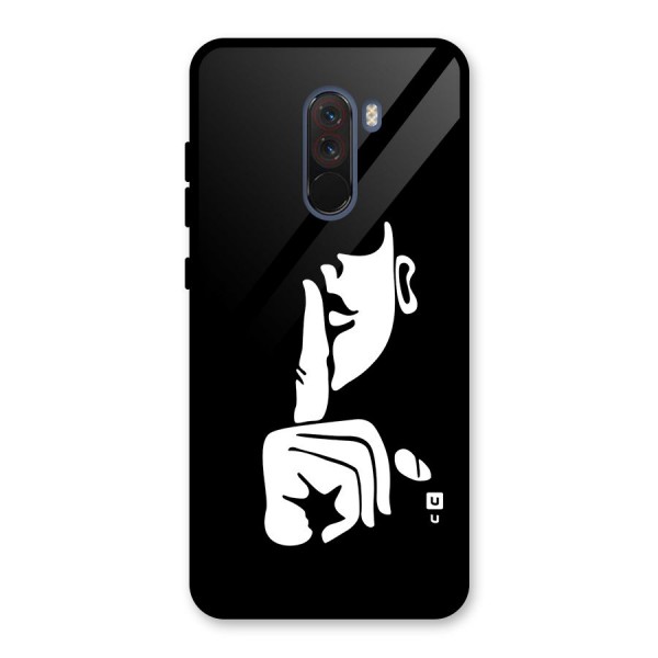 Shhh Art Glass Back Case for Poco F1