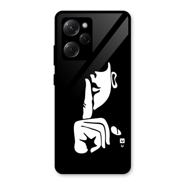 Shhh Art Glass Back Case for Poco X5 Pro