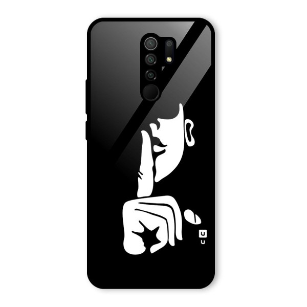 Shhh Art Glass Back Case for Redmi 9 Prime