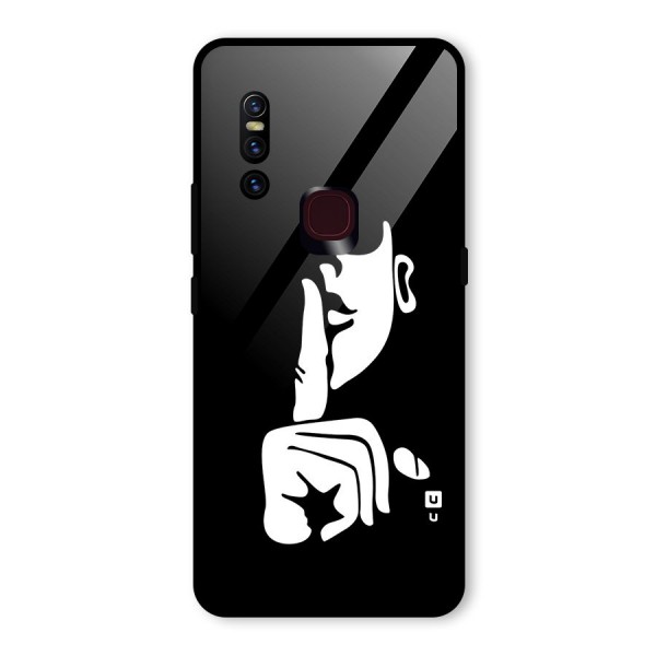 Shhh Art Glass Back Case for Vivo V15