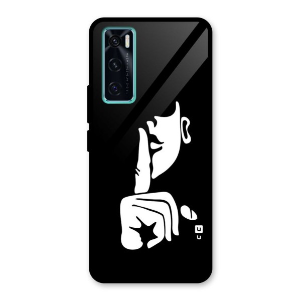 Shhh Art Glass Back Case for Vivo V20 SE