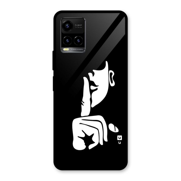 Shhh Art Glass Back Case for Vivo Y21A