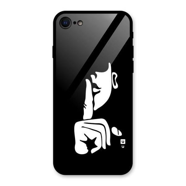 Shhh Art Glass Back Case for iPhone 8