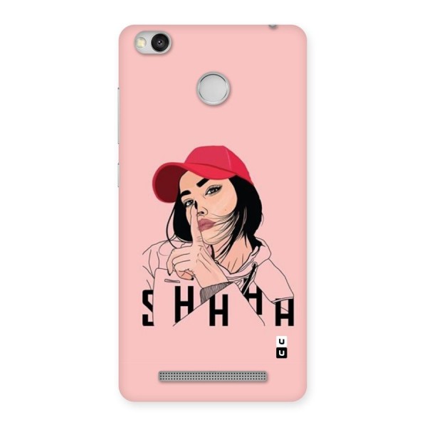 Shhhh Girl Back Case for Redmi 3S Prime