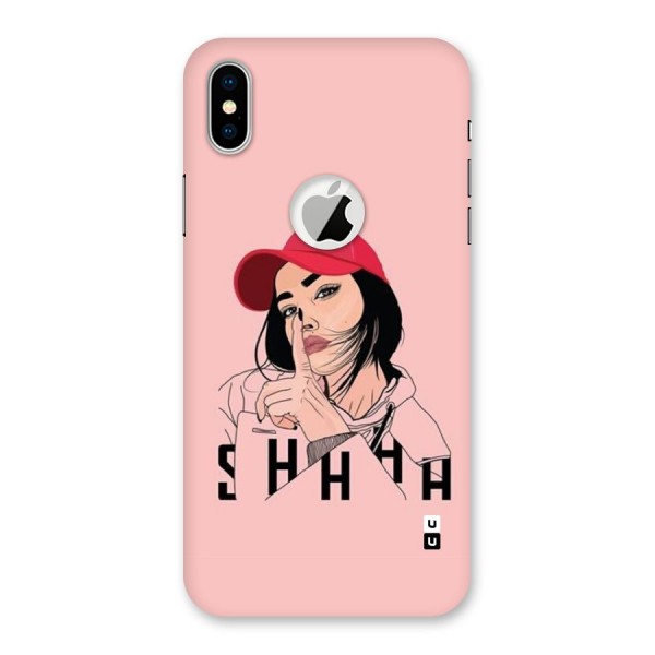 Shhhh Girl Back Case for iPhone XS Logo Cut