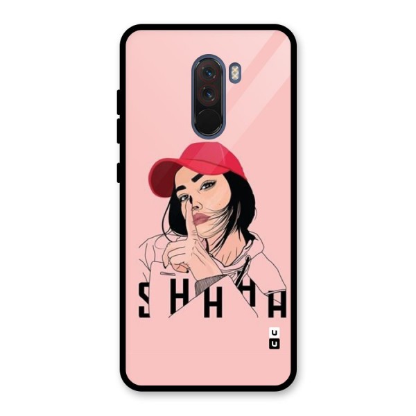 Shhhh Girl Glass Back Case for Poco F1