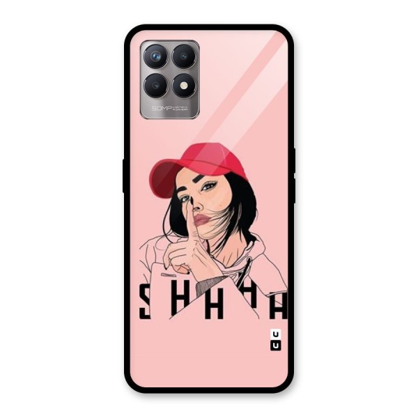 Shhhh Girl Glass Back Case for Realme 8i