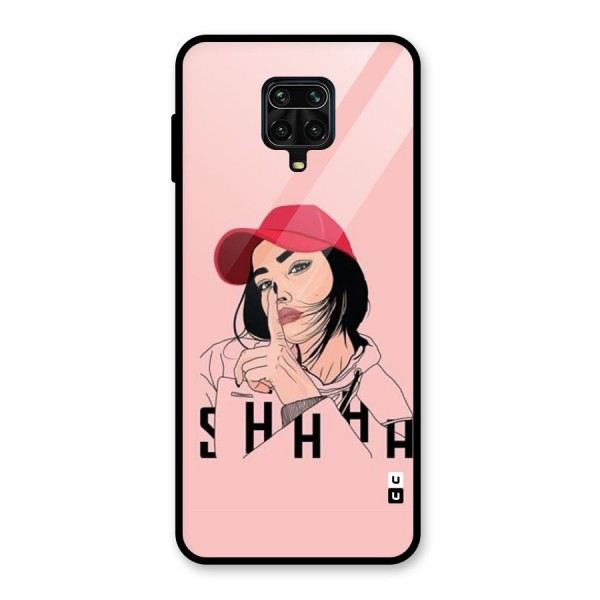 Shhhh Girl Glass Back Case for Redmi Note 10 Lite