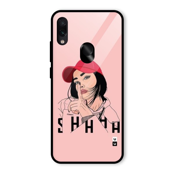 Shhhh Girl Glass Back Case for Redmi Note 7