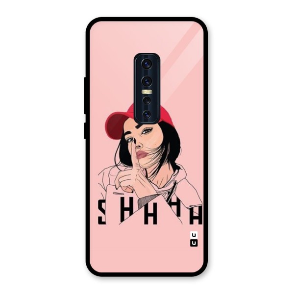 Shhhh Girl Glass Back Case for Vivo V17 Pro