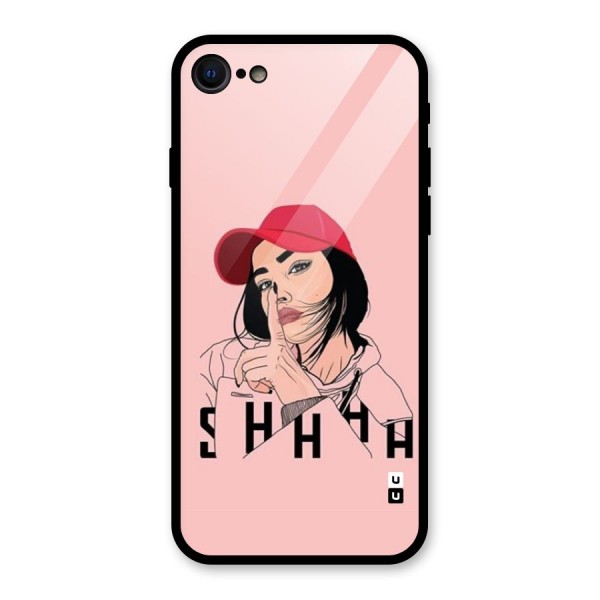 Shhhh Girl Glass Back Case for iPhone 8