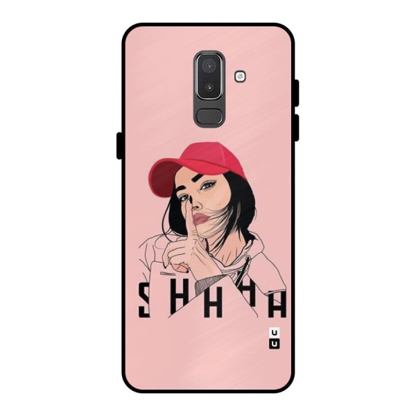 Shhhh Girl Metal Back Case for Galaxy On8 (2018)