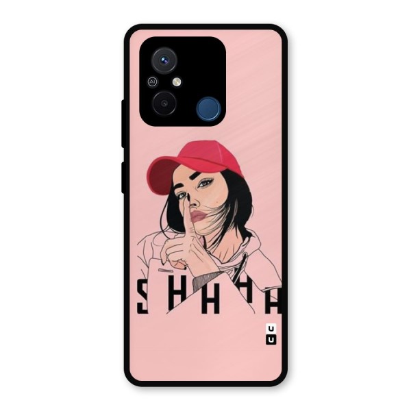 Shhhh Girl Metal Back Case for Poco C55