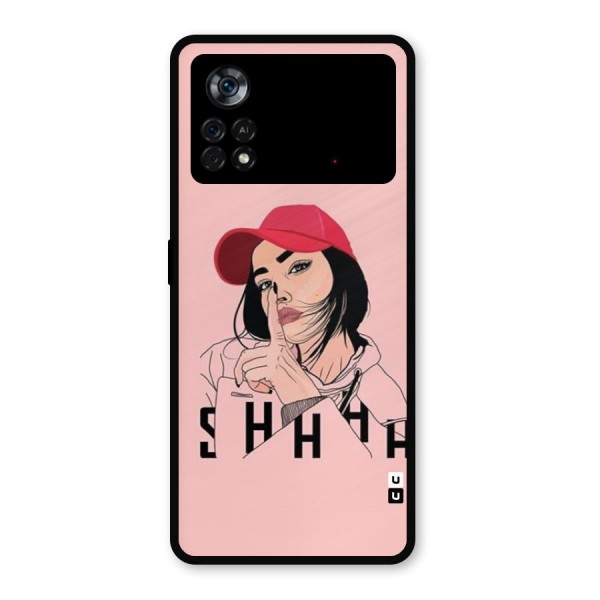 Shhhh Girl Metal Back Case for Poco X4 Pro 5G