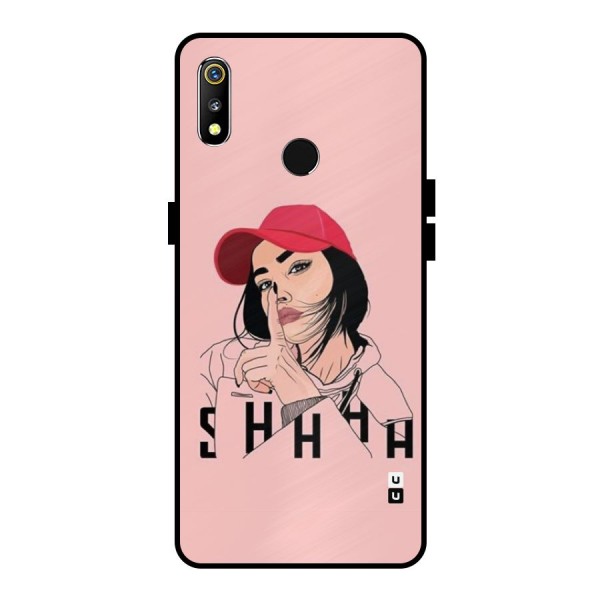 Shhhh Girl Metal Back Case for Realme 3