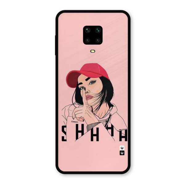 Shhhh Girl Metal Back Case for Redmi Note 10 Lite