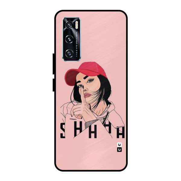 Shhhh Girl Metal Back Case for Vivo V20 SE