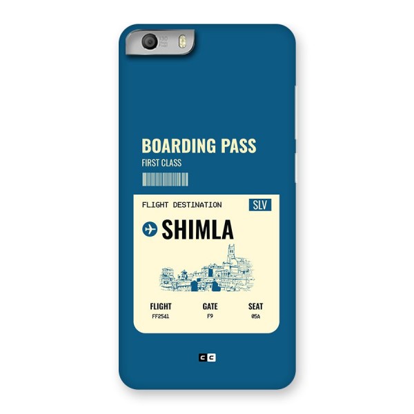 Shimla Boarding Pass Back Case for Canvas Knight 2