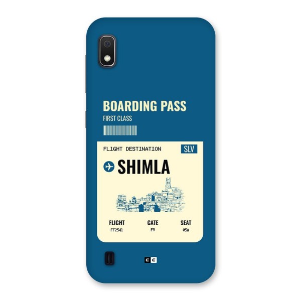 Shimla Boarding Pass Back Case for Galaxy A10