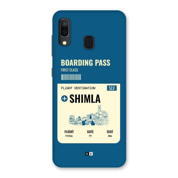 Shimla Boarding Pass Back Case for Galaxy A30