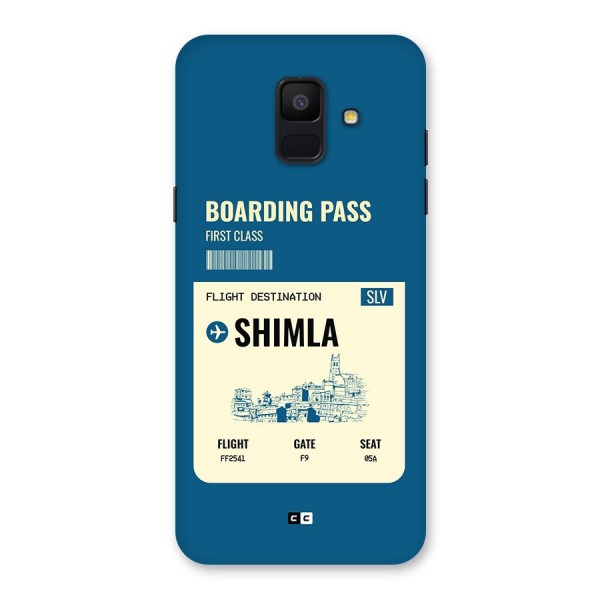 Shimla Boarding Pass Back Case for Galaxy A6 (2018)