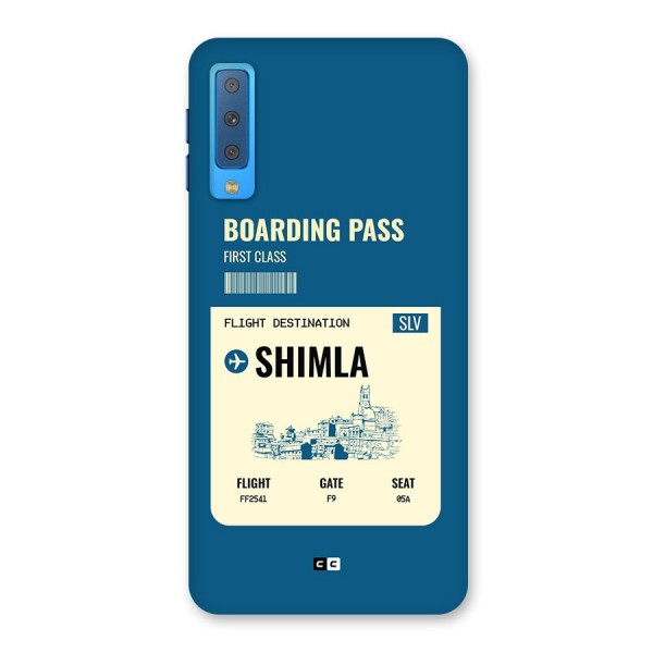 Shimla Boarding Pass Back Case for Galaxy A7 (2018)