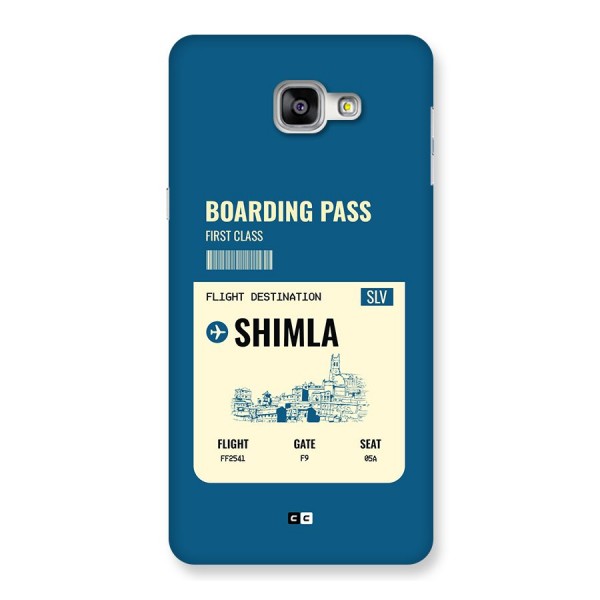 Shimla Boarding Pass Back Case for Galaxy A9