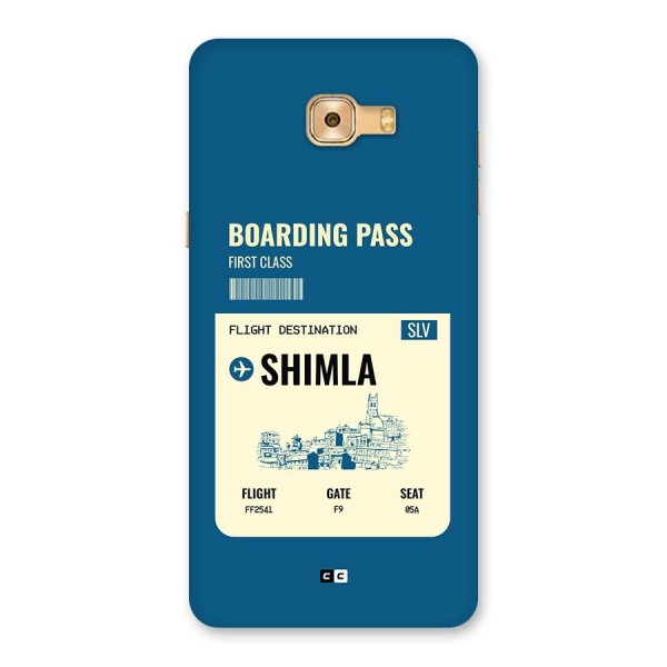 Shimla Boarding Pass Back Case for Galaxy C9 Pro