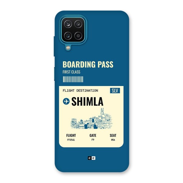 Shimla Boarding Pass Back Case for Galaxy F12