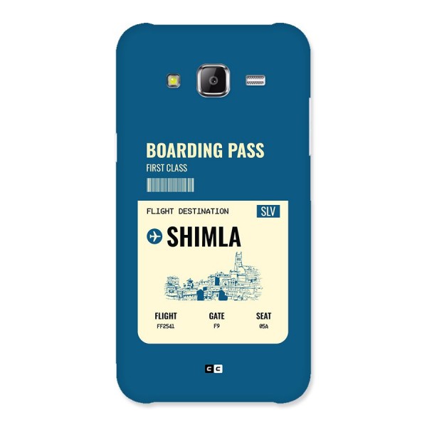 Shimla Boarding Pass Back Case for Galaxy J5