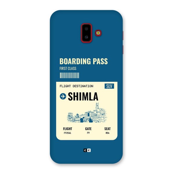 Shimla Boarding Pass Back Case for Galaxy J6 Plus