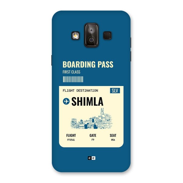 Shimla Boarding Pass Back Case for Galaxy J7 Duo