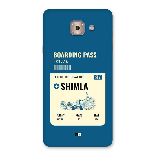 Shimla Boarding Pass Back Case for Galaxy J7 Max