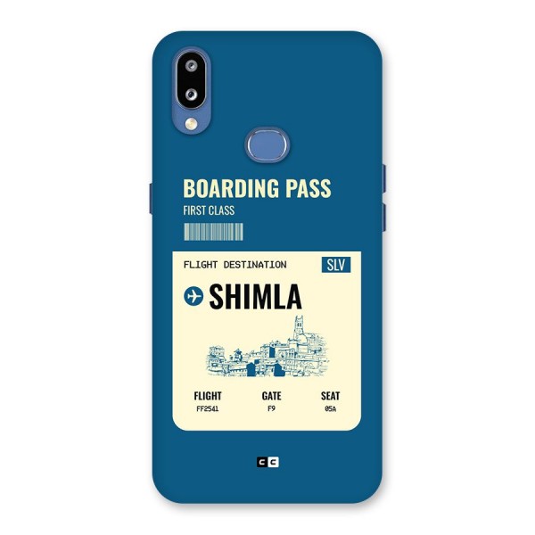 Shimla Boarding Pass Back Case for Galaxy M01s