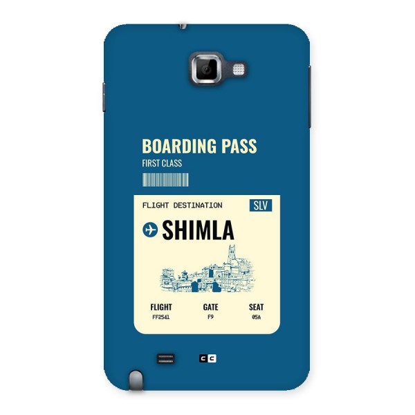 Shimla Boarding Pass Back Case for Galaxy Note