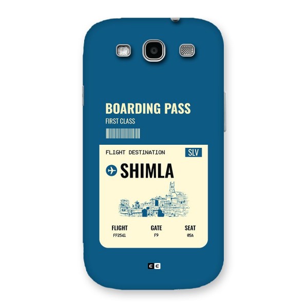 Shimla Boarding Pass Back Case for Galaxy S3