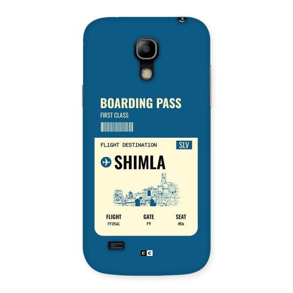 Shimla Boarding Pass Back Case for Galaxy S4 Mini