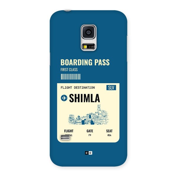 Shimla Boarding Pass Back Case for Galaxy S5 Mini