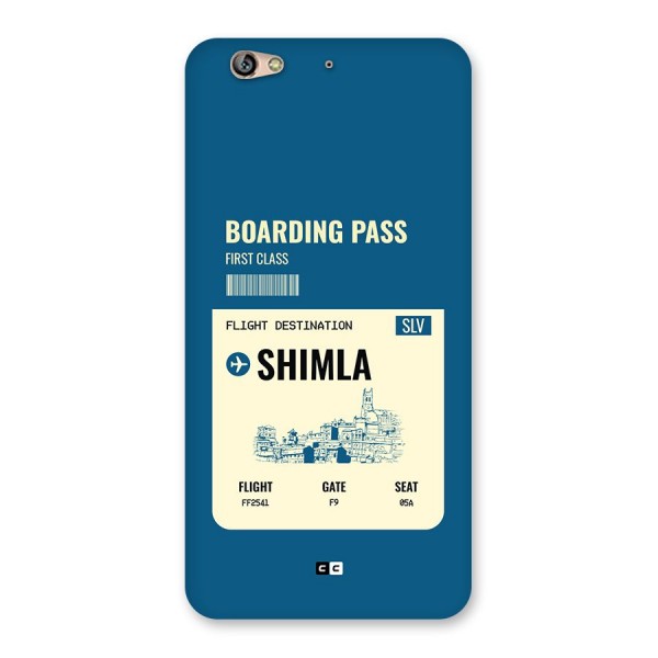 Shimla Boarding Pass Back Case for Gionee S6